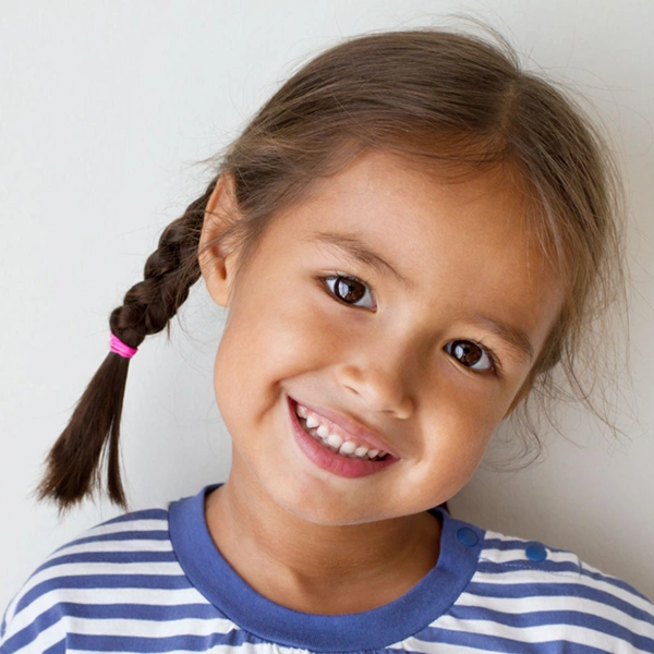 young girl smiling