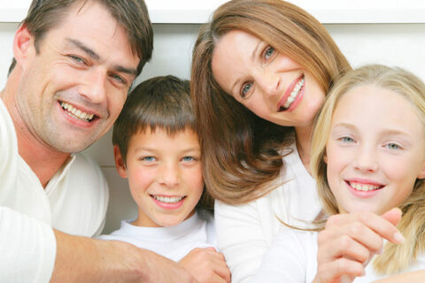 A family smiling together